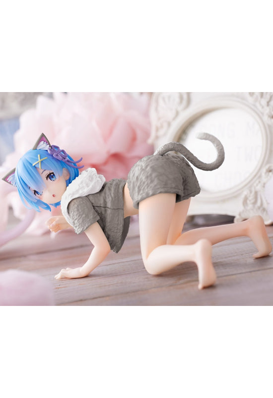 Re:Zero Starting Life in Another World TAITO Desktop Cute Figure Rem (Cat Roomwear Ver.) Renewal Edition