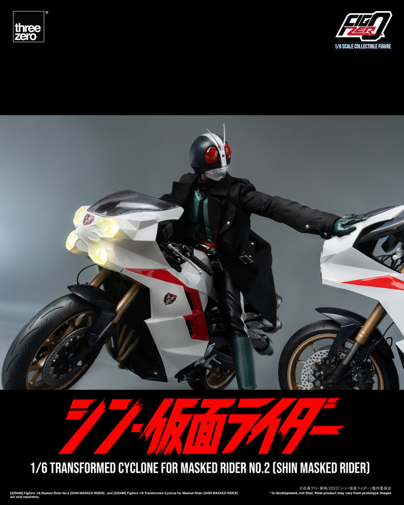 SHIN MASKED RIDER threezero 3A FigZero 1/6 Transformed Cyclone for Masked Rider No.2 (SHIN MASKED RIDER)