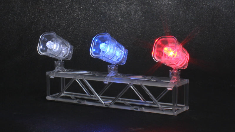 MODELING SUPPLY PLUM PLASTIC ACCESSORY02：LED STAGE LIGHT CLEAR Ver. (BLUE)