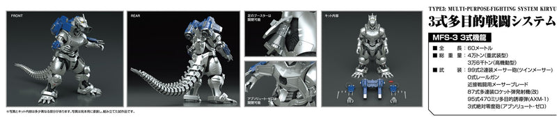 Godzilla Against Mechagodzilla Aoshima MFS-3 Kiryu Plastic Model (REPRODUCTION)