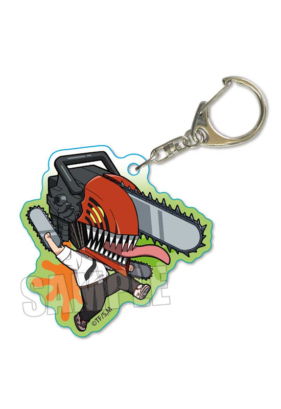 Chainsaw Man Bell House Action Series Acrylic Key Chain Chainsaw