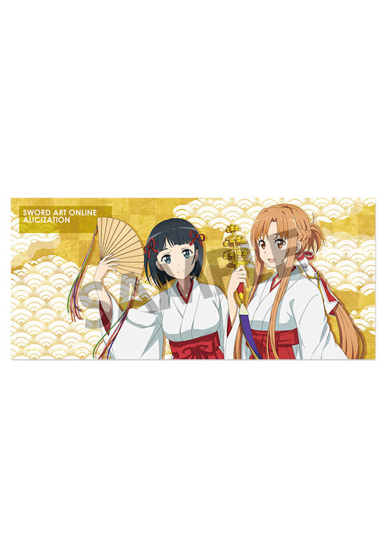 SWORD ART ONLINE ALICIZATION HOBBY STOCK Microfiber Towel Asuna&Suguha Shrine Maiden ver.