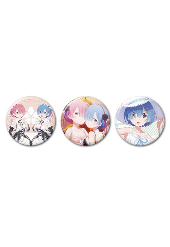 Re:ZERO -Starting Life in Another World- HOBBY STOCK Re:ZERO -Starting Life in Another World- 76mm Can Badge 3 Pieces Set