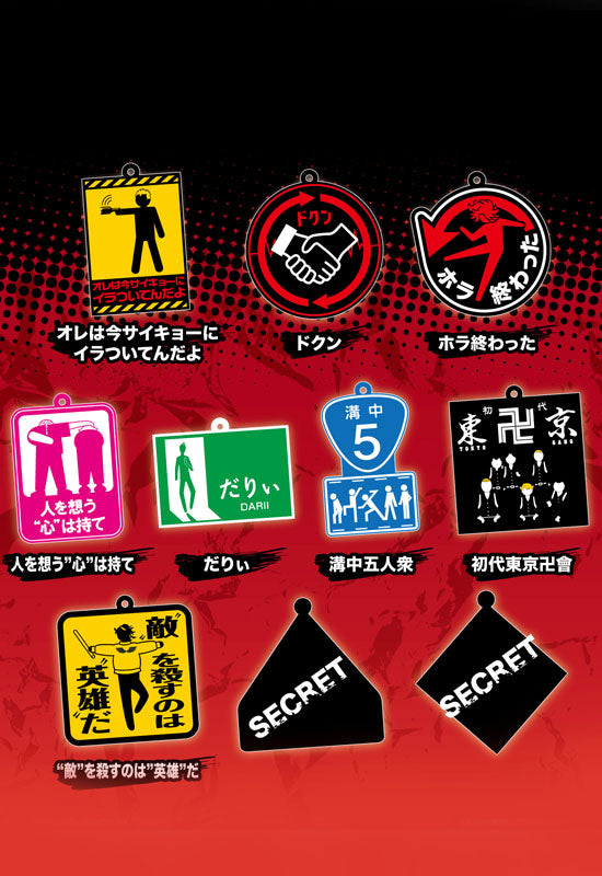 Tokyo Reverngers Funny Knights Tokyo Reverngers Pictogram Rubber Keychain (Set of 10 Characters)