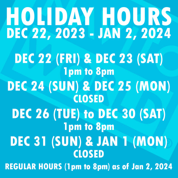 HOLIDAY HOURS 2023