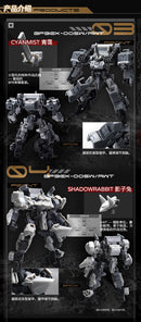 SHADOW TROOPS EX SERIES BIGFIREBIRD BUILD EX03 CYANMIST & EX04 SHADOWRABBIT PLASTIC MODEL KIT