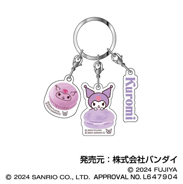 Sanrio Characters Bandai Macaron Triple Acrylic Key Chain
