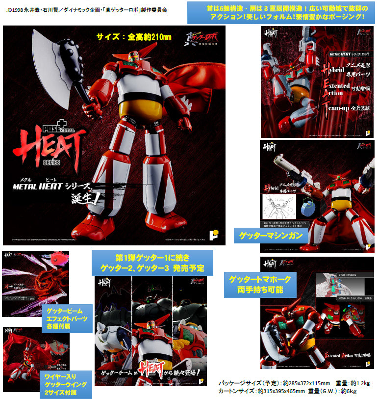 Getter Robo Armageddon AWAKEN STUDIO POSE+ Metal Heat Series Getter 1 (Armageddon Ver.)