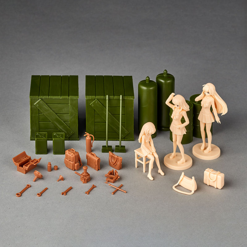 GIRLS und PANZER das Finale Kaiyodo ARTPLA Garage Set B