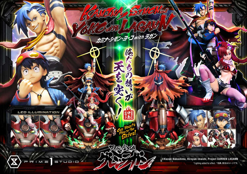 Tengen Toppa Gurren Lagann Prime 1 Ultimate Premium Masterline Studio Kamina, Simon & Yoko with Lagann Our Hearts Pierce the Skies!