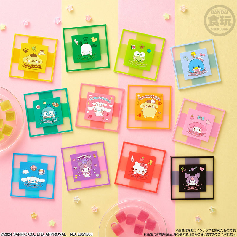 Sanrio Characters Bandai Clear Square Coaster
