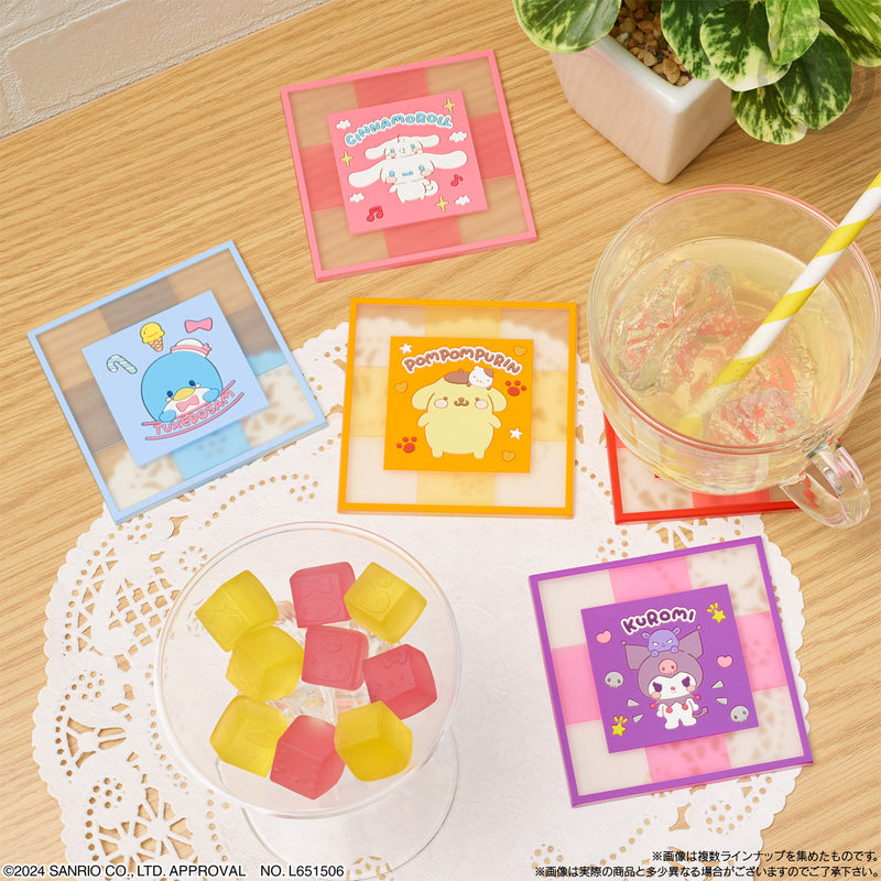 Sanrio Characters Bandai Clear Square Coaster