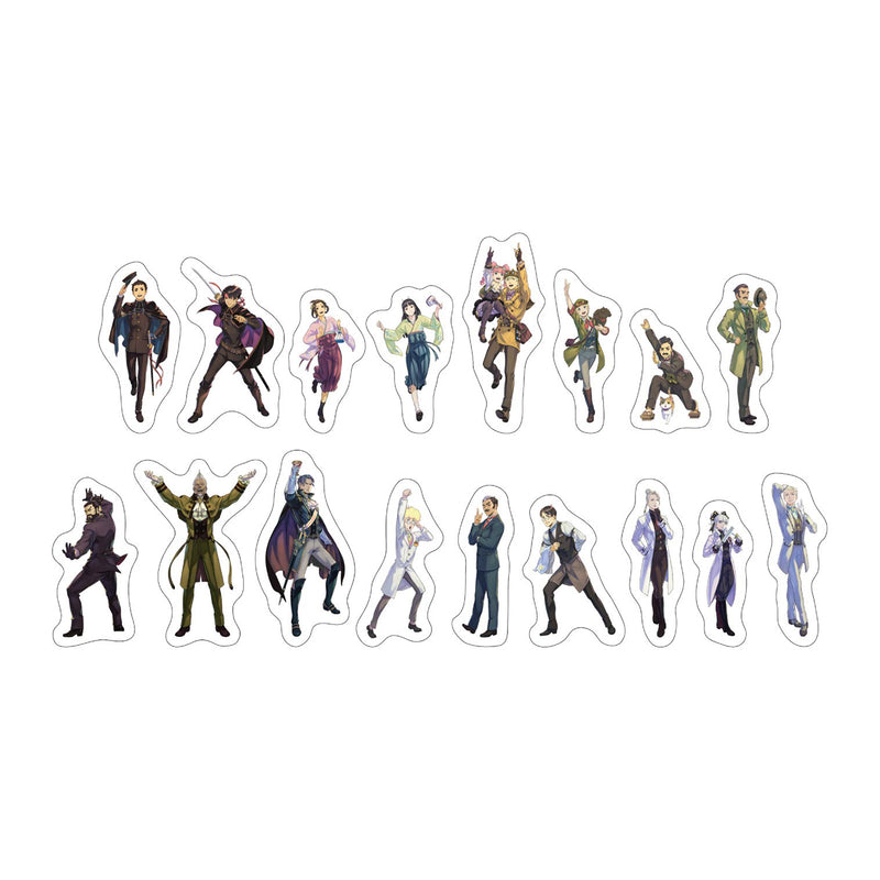 The Great Ace Attorney Capcom -10th Anniversary Banka no Utage- Die-cut Sticker Set