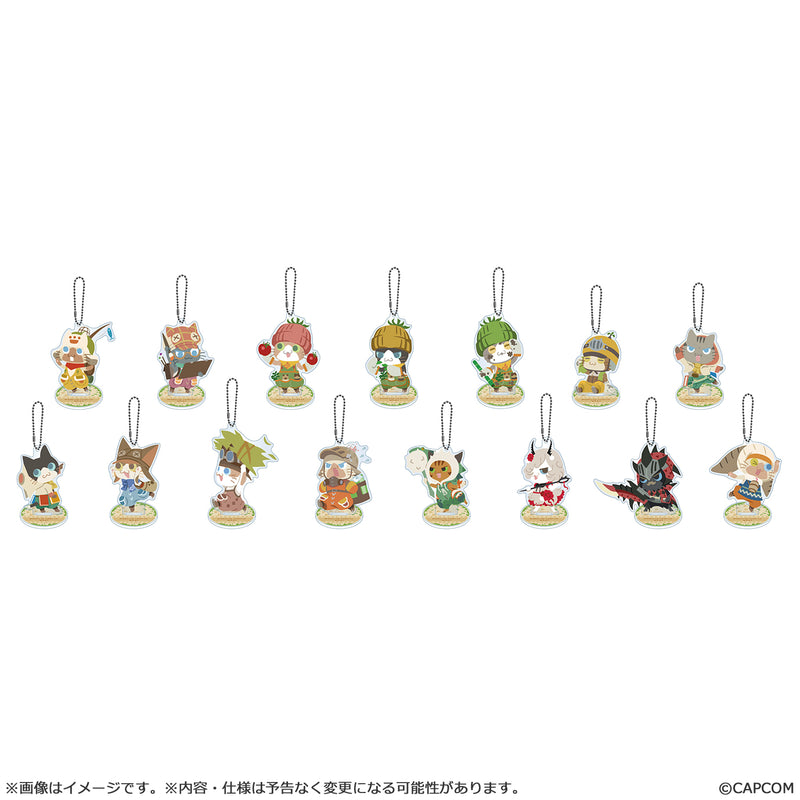 Monster Hunter Wilds Capcom Palico Acrylic Stand Key Chain Collection