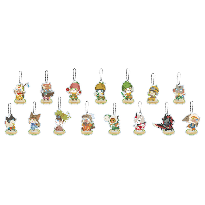 Monster Hunter Wilds Capcom Palico Acrylic Stand Key Chain Collection