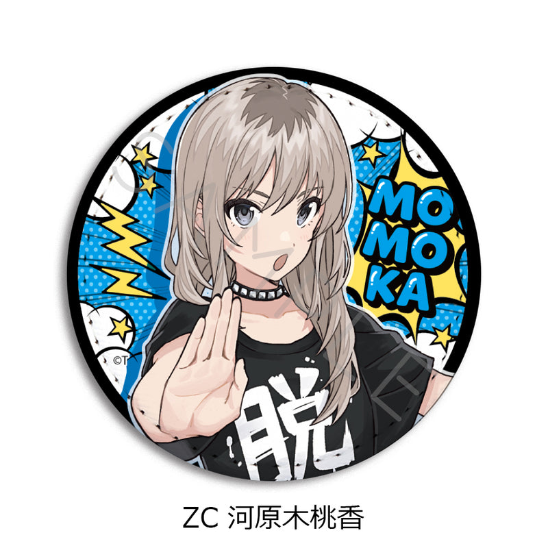 Girls Band Cry Sync Innovation Vol. 5 Leather Badge (Round)