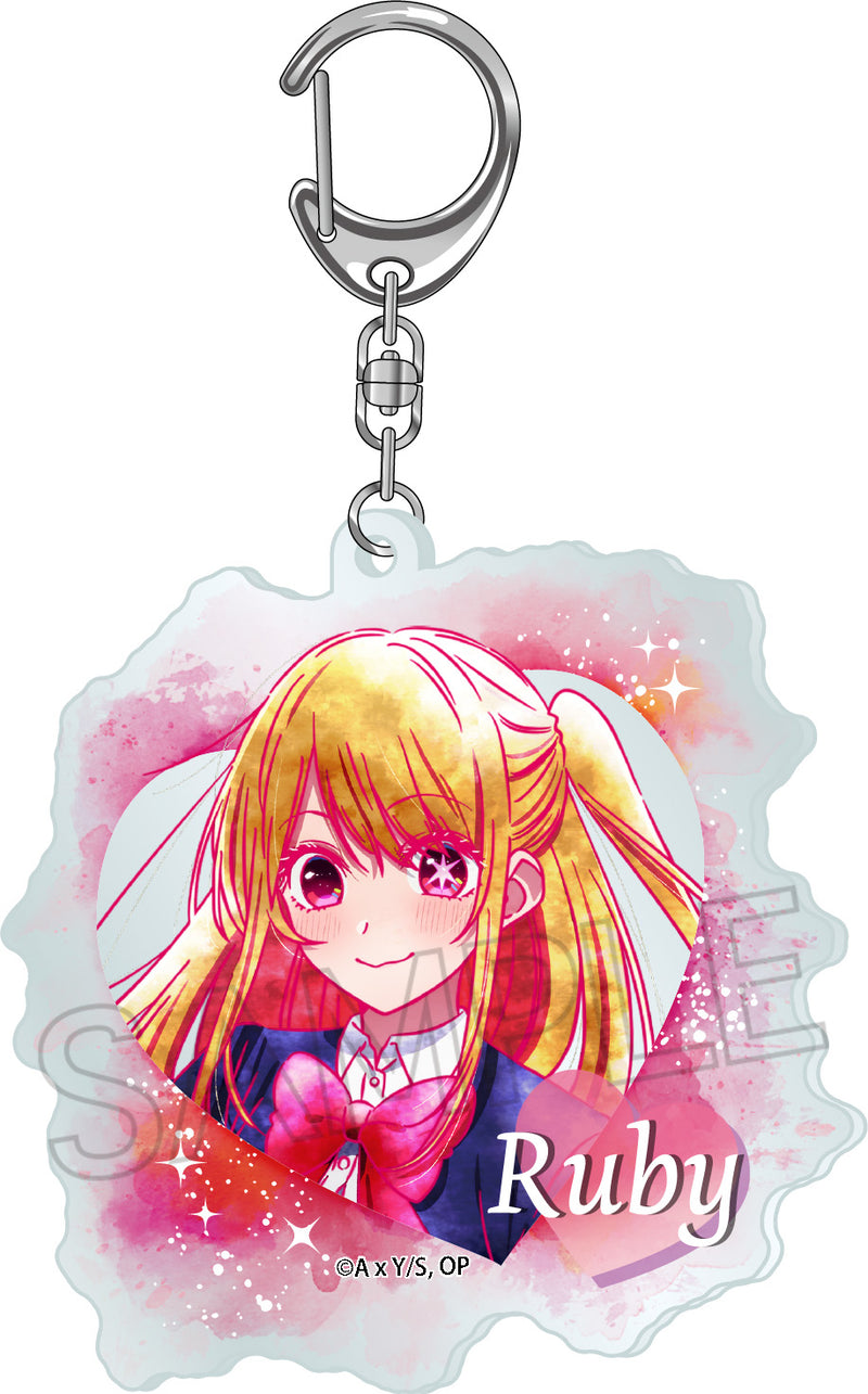 Oshi no Ko Twinkle Wet Color Series Acrylic Key Chain Ruby