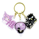 Sanrio Characters Yamano Shigyou Sukipi 3 Charm Key Chain Purple & Black