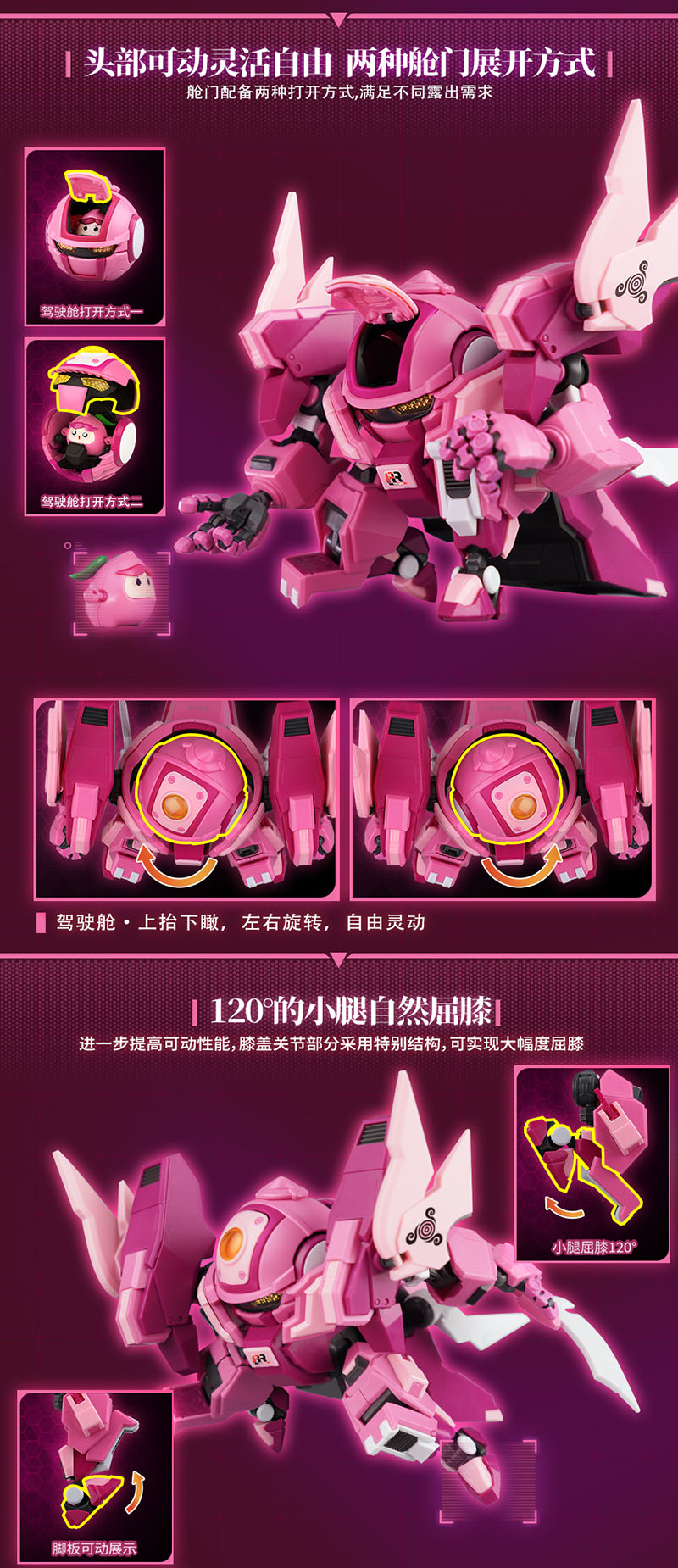 FRUITY ROBO YI LI CHUANG WAN TURBO PEACH SURFER PLASTIC MODEL KIT