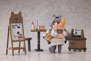 TEA TIME CATS SCENE RIBOSE DLC SERIES CAT TOWN BAKERY CUSTOMER NON-SCALE FIGURINE