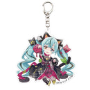 Hatsune Miku x Maneki-neko KADOKAWA Acrylic Key Chain Art by Rassu Black Cat