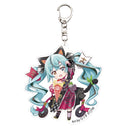 Hatsune Miku x Maneki-neko KADOKAWA Acrylic Key Chain Art by Rassu Black Cat