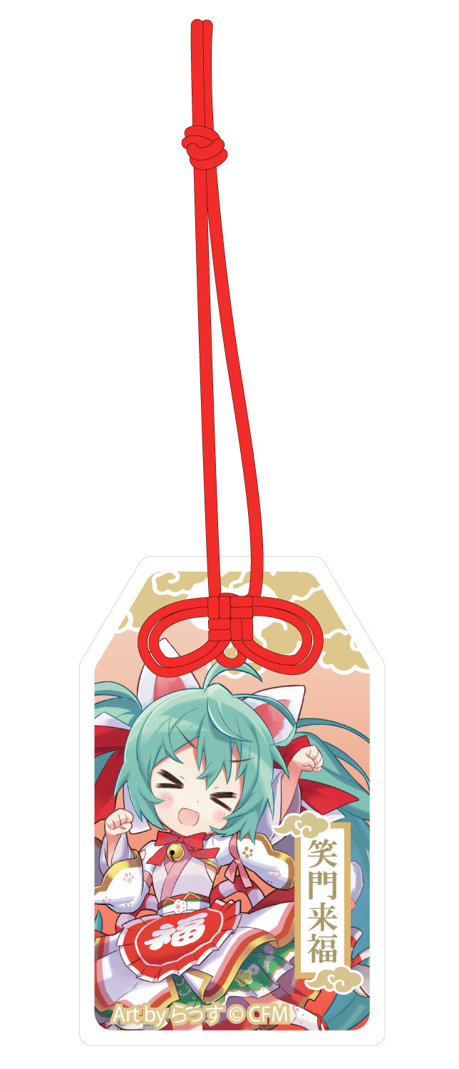 Hatsune Miku x Maneki-neko KADOKAWA Omamori Style by Benefit Acrylic Key Chain Art by Rassu