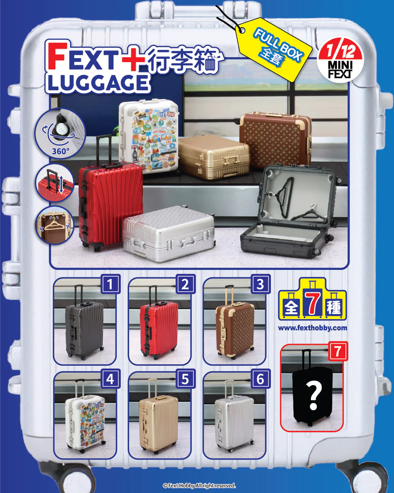 FEXT HOBBY MINI FEXT LUGGAGE SERIES 1/12 SCALE TRADING MINIATURE