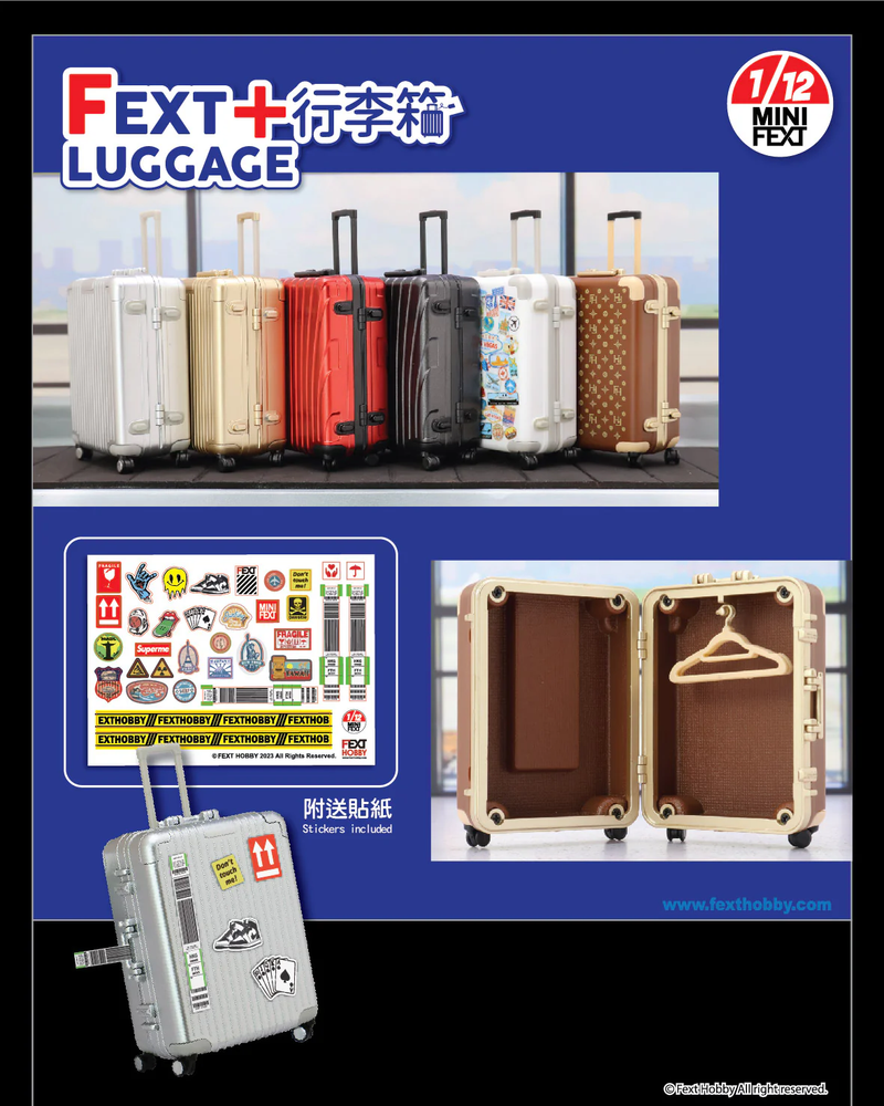 FEXT HOBBY MINI FEXT LUGGAGE SERIES 1/12 SCALE TRADING MINIATURE