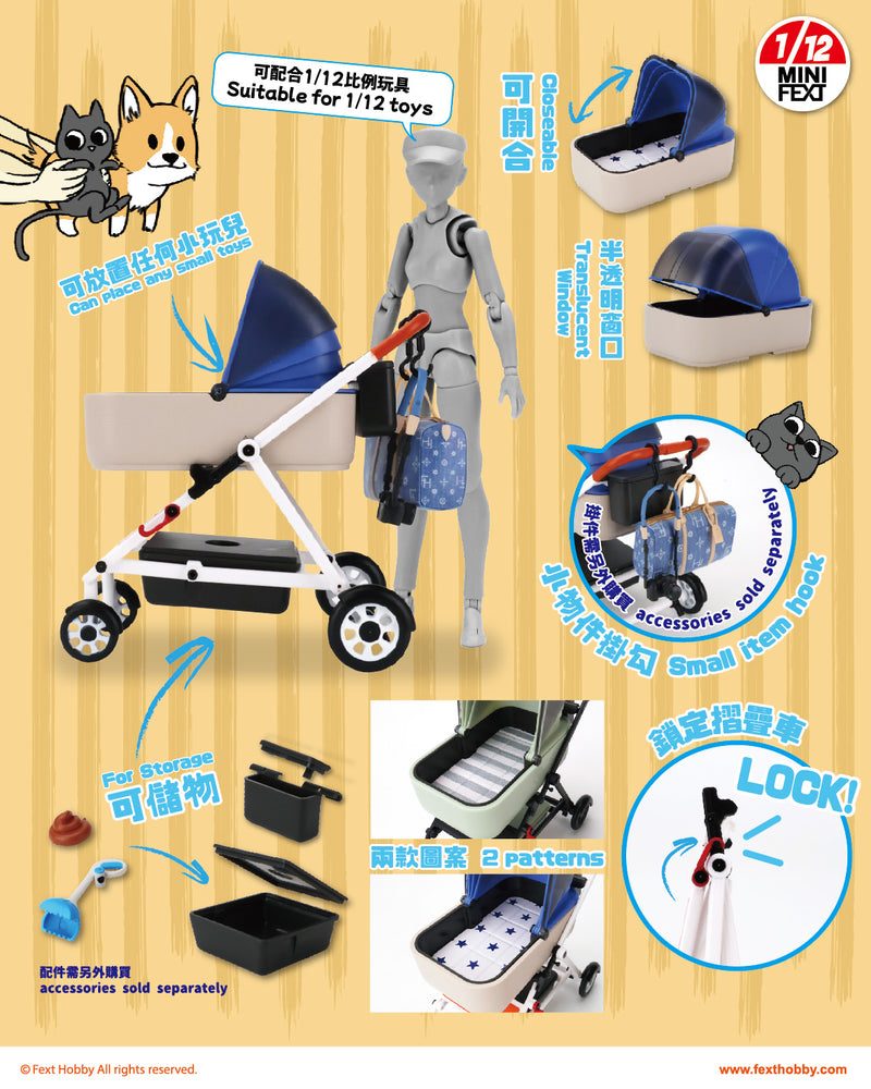 FEXT HOBBY MINI FEXT PET STROLLER 2.0 SERIES 1/12 SCALE TRADING MINIATURE