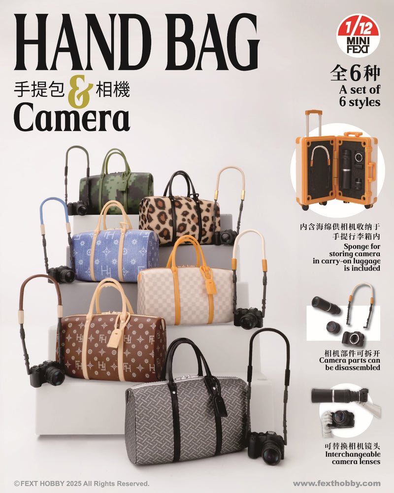 FEXT HOBBY MINI FEXT HAND BAG & CAMERA SERIES 1/12 SCALE TRADING MINIATURE