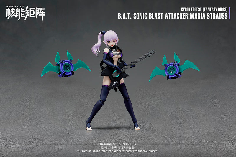 CYBER FOREST FANTASY GIRLS NUKE MATRIX FF0115 B.A.T. SONIC BLAST ATTACKER: MARIA STRAUSS PLASTIC MODEL KIT