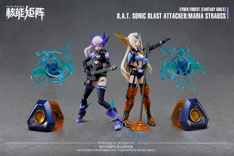 CYBER FOREST FANTASY GIRLS NUKE MATRIX FF0115 B.A.T. SONIC BLAST ATTACKER: MARIA STRAUSS PLASTIC MODEL KIT