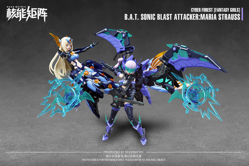 CYBER FOREST FANTASY GIRLS NUKE MATRIX FF0115 B.A.T. SONIC BLAST ATTACKER: MARIA STRAUSS PLASTIC MODEL KIT