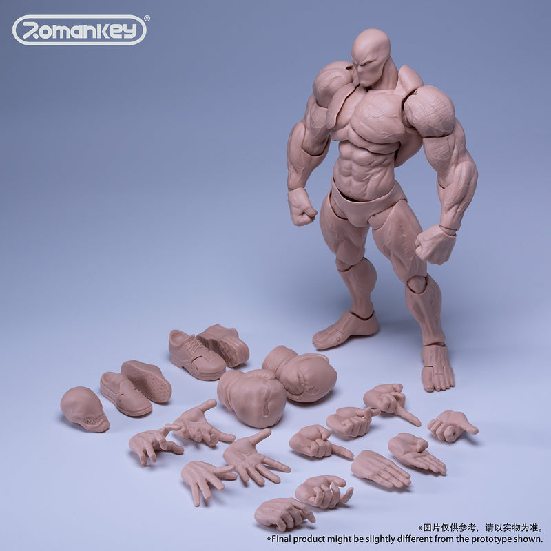 ROMANKEY UMS003 1/12 SCALE ACTION FIGURE MALE BODY BIG GUY WHITE SKIN