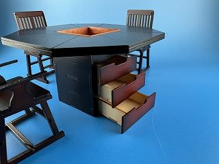 cobaanii mokei 1/12 Octagon Table & Chairs with Irori WZ-028