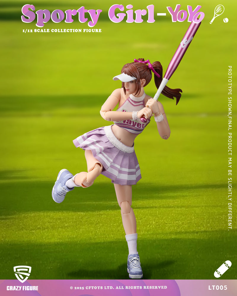 CRAZY FIGURE LT005 SPORTY GIRL YOYO 1/12 SCALE ACTION FIGURE