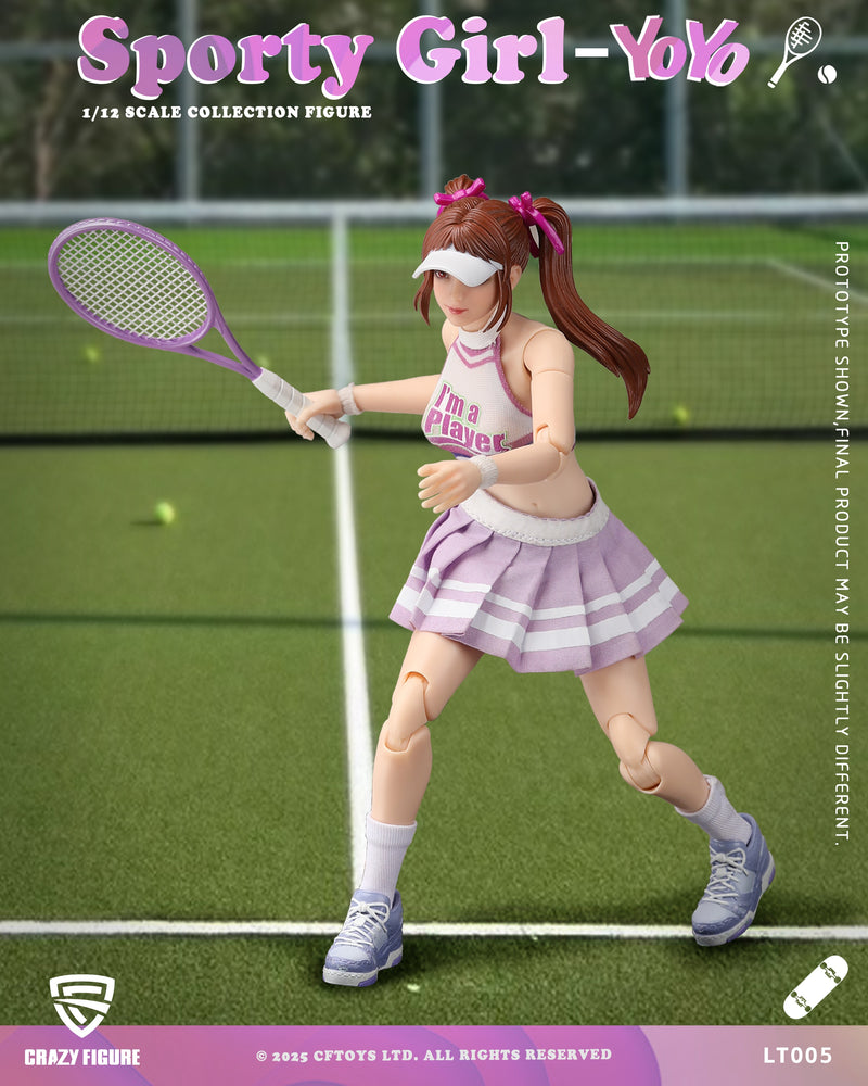 CRAZY FIGURE LT005 SPORTY GIRL YOYO 1/12 SCALE ACTION FIGURE