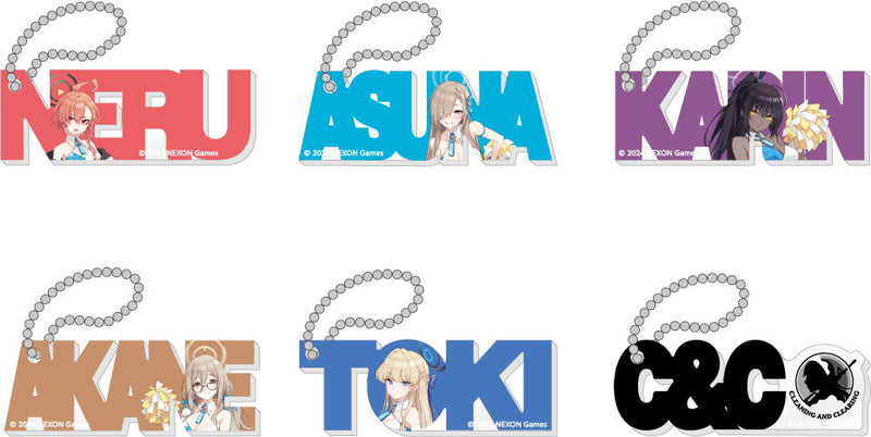 Blue Archive Caravan Trading Original Illustration Acrylic Block Key Chain 3.5th Anniversary POP UP STORE