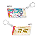 Hatsune Miku Caravan Hatsune Miku Racing Ver. SPA 2025 Cheering Ver. Number Plate Style Key Chain Vol. 2