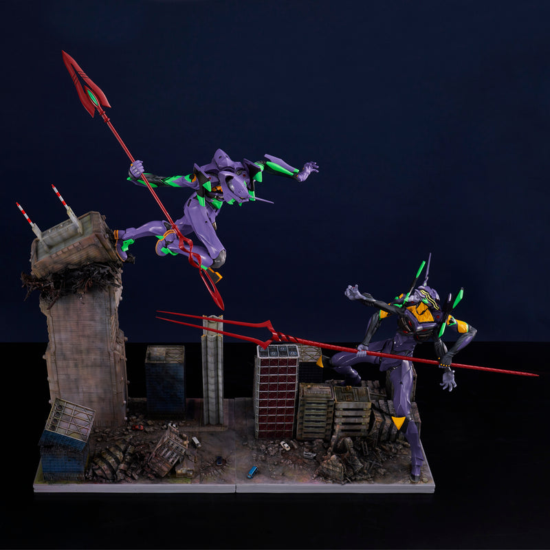 Evangelion: 3.0+1.0 Thrice Upon a Time UNION CREATIVE SCENE SCAPE DIORAMA EVA Unit 01 vs EVA Unit 13