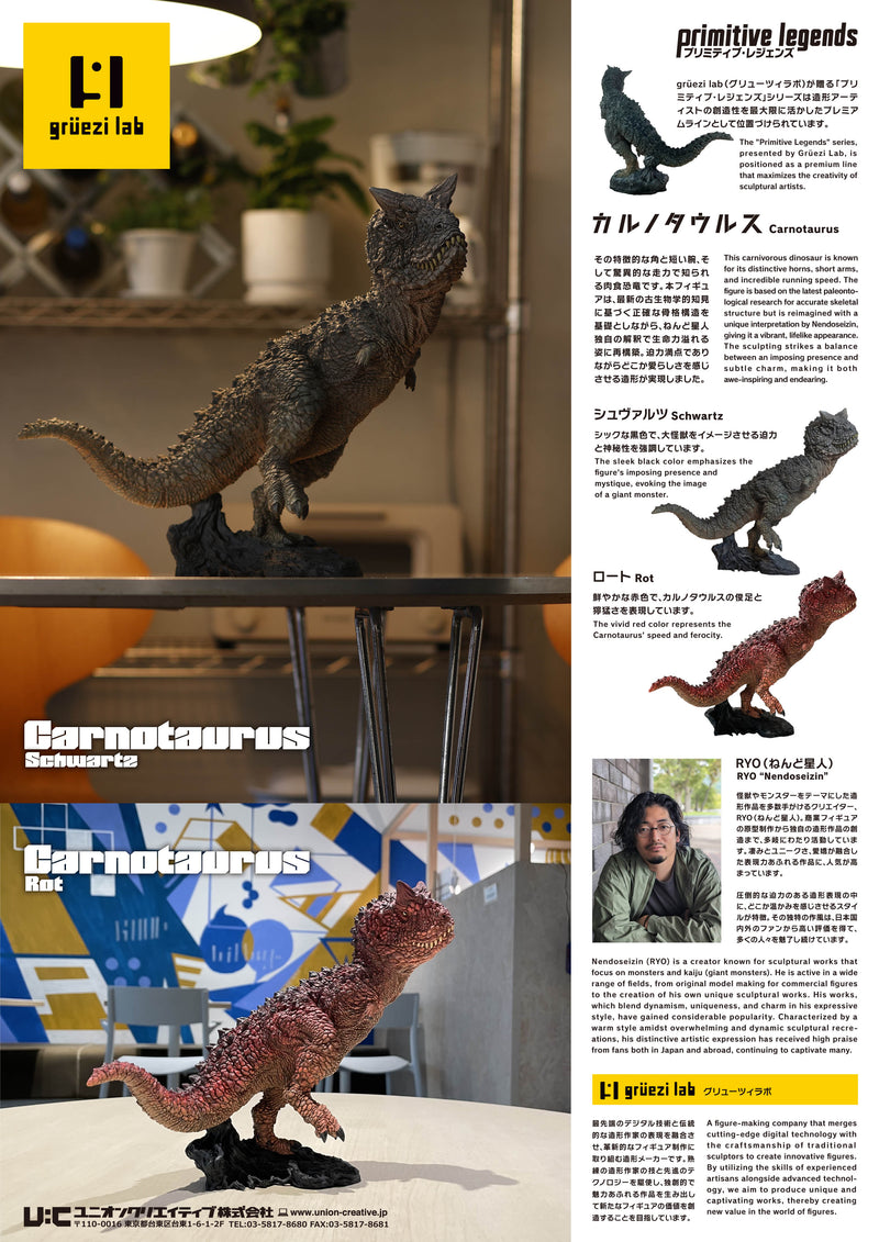 grüezi lab Carnotaurus Schwarte Pre-painted Complete Sofvi Figure