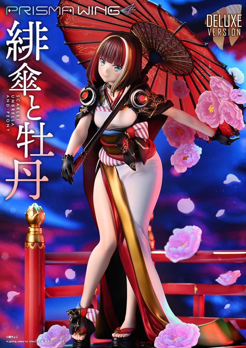 Fuzichoco Original Illustration Prime 1 Studio PRISMA WING Scarlet Umbrella and Peony DX Edition 1/7 Scale Figure