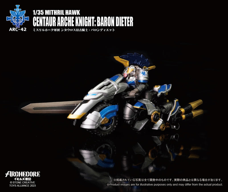 ARCHECORE SAGA OF YMIRUS TOYS ALLIANCE LIMITED ARC-42 1/35 SCALE MITHRIL HAWK CENTAUR ARCHE KNIGHT: BARON DIETER