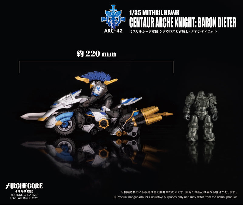 ARCHECORE SAGA OF YMIRUS TOYS ALLIANCE LIMITED ARC-42 1/35 SCALE MITHRIL HAWK CENTAUR ARCHE KNIGHT: BARON DIETER