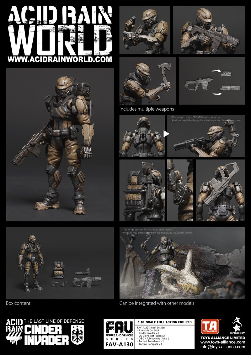 ACID RAIN TOYS ALLIANCE LIMITED 1/18 SCALE FAV-A130 CINDER INVADER