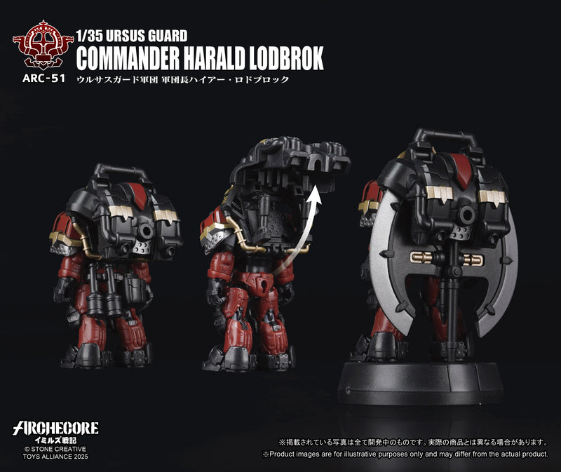 ARCHECORE SAGA OF YMIRUS TOYS ALLIANCE LIMITED 1/35 SCALE ARC-51 URSUS GUARD COMMANDER HARALD LODBROK