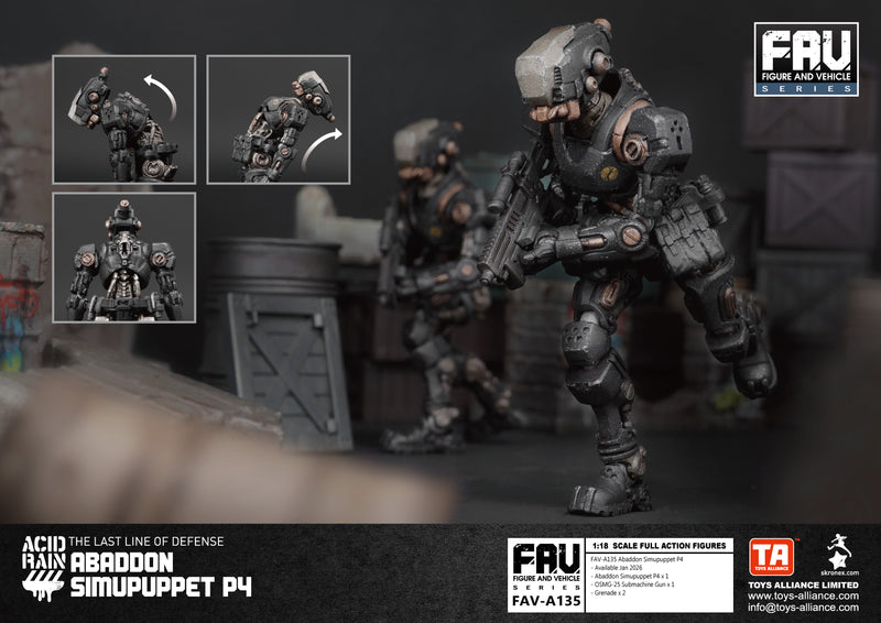 ACID RAIN TOYS ALLIANCE LIMITED 1/18 SCALE FAV-A135 ABADDON SIMUPUPPET P4