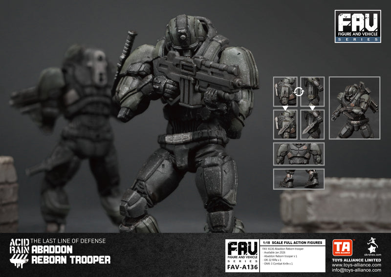 ACID RAIN TOYS ALLIANCE LIMITED 1/18 SCALE FAV-A136 ABADDON REBORN TROOPER