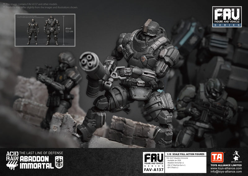 ACID RAIN TOYS ALLIANCE LIMITED 1/18 SCALE FAV-A137 ABADDON IMMORTAL